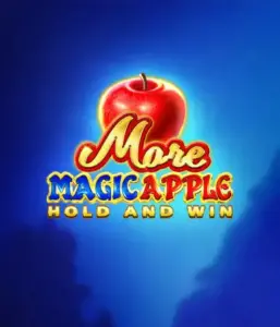 Step into the enchanting world of More Magic Apple Hold and Win Slot by 3 Oaks Gaming, showcasing a luminous red apple against a vivid blue background. This image captures the game's theme of enchantment and wonder. Perfect for lovers of magical themes, the vibrant visuals and attractive artwork make this slot stand out. 